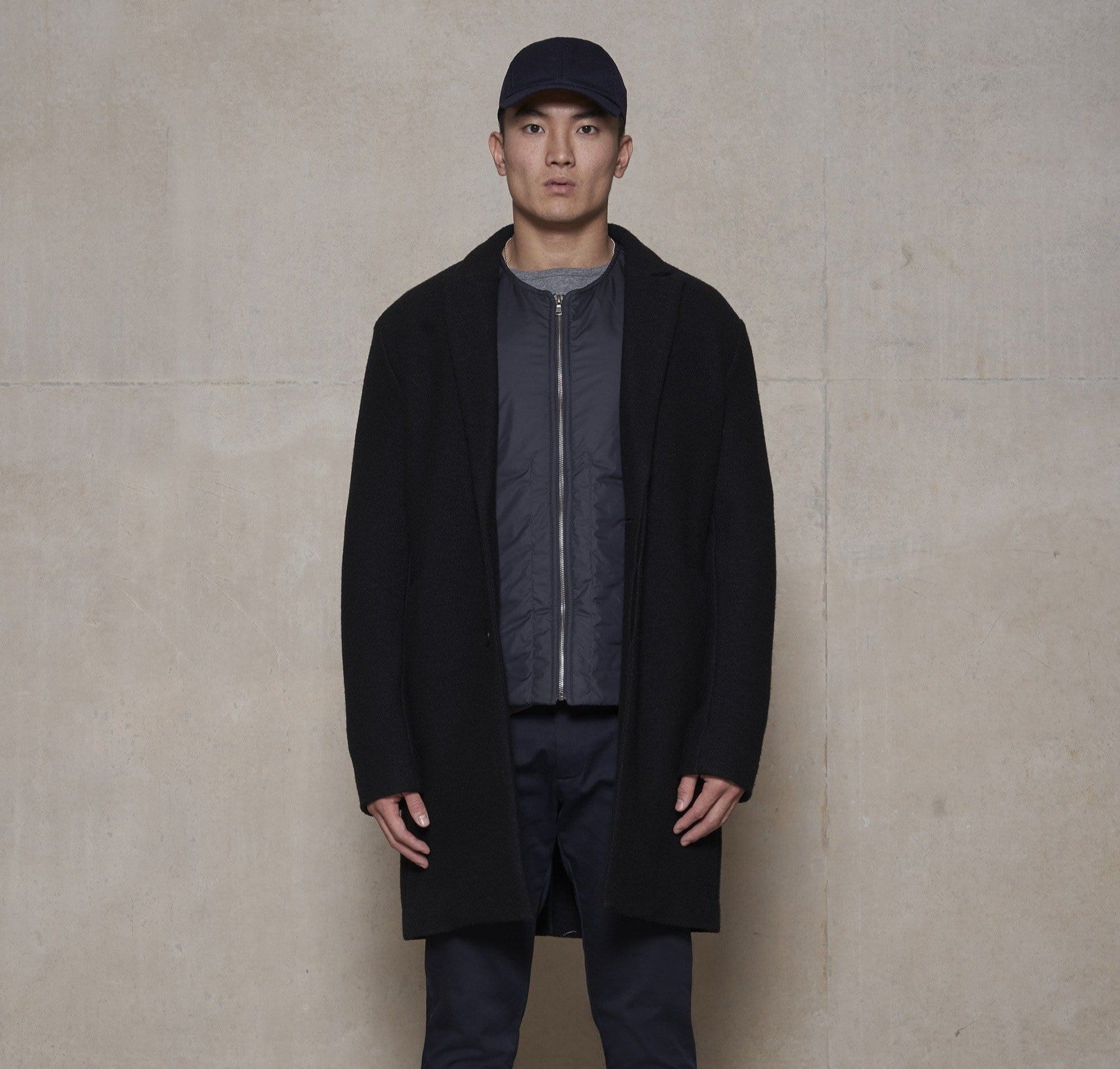 CONCEPT Wool Coat || Black | Boiled Wool Jersey