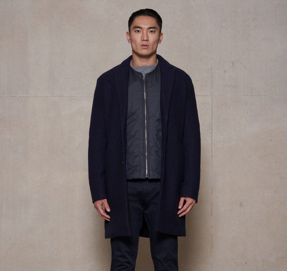 CONCEPT Wool Coat || Navy | Boiled Wool Jersey