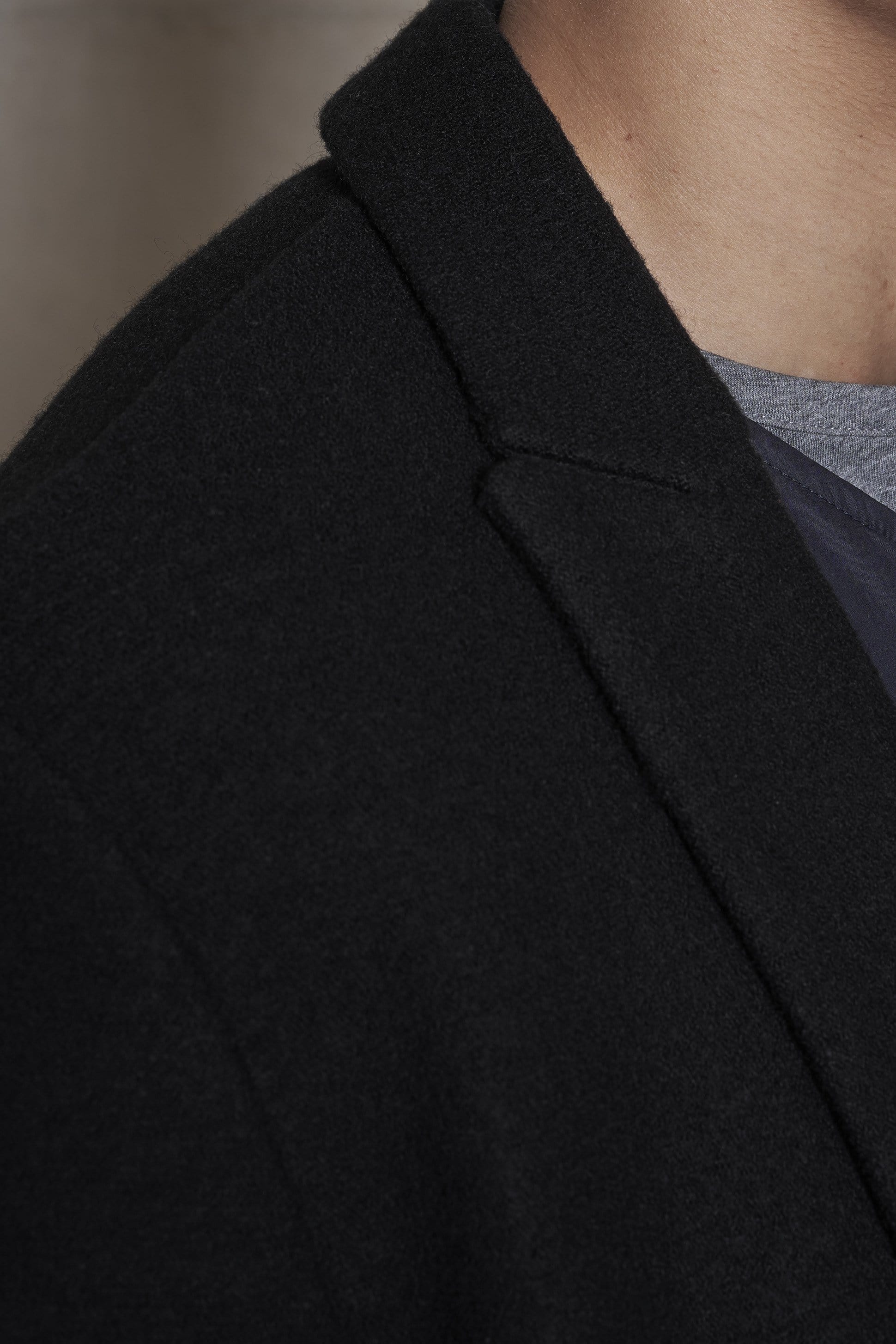 CONCEPT Wool Coat || Black | Boiled Wool Jersey