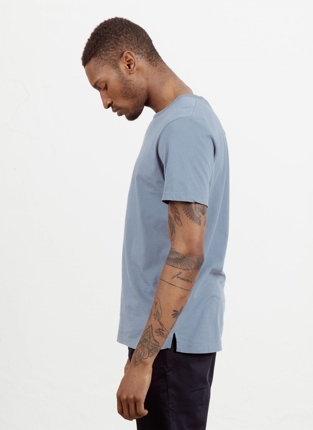 The Tailored Tee || Dusty-Blue | Supima Cotton