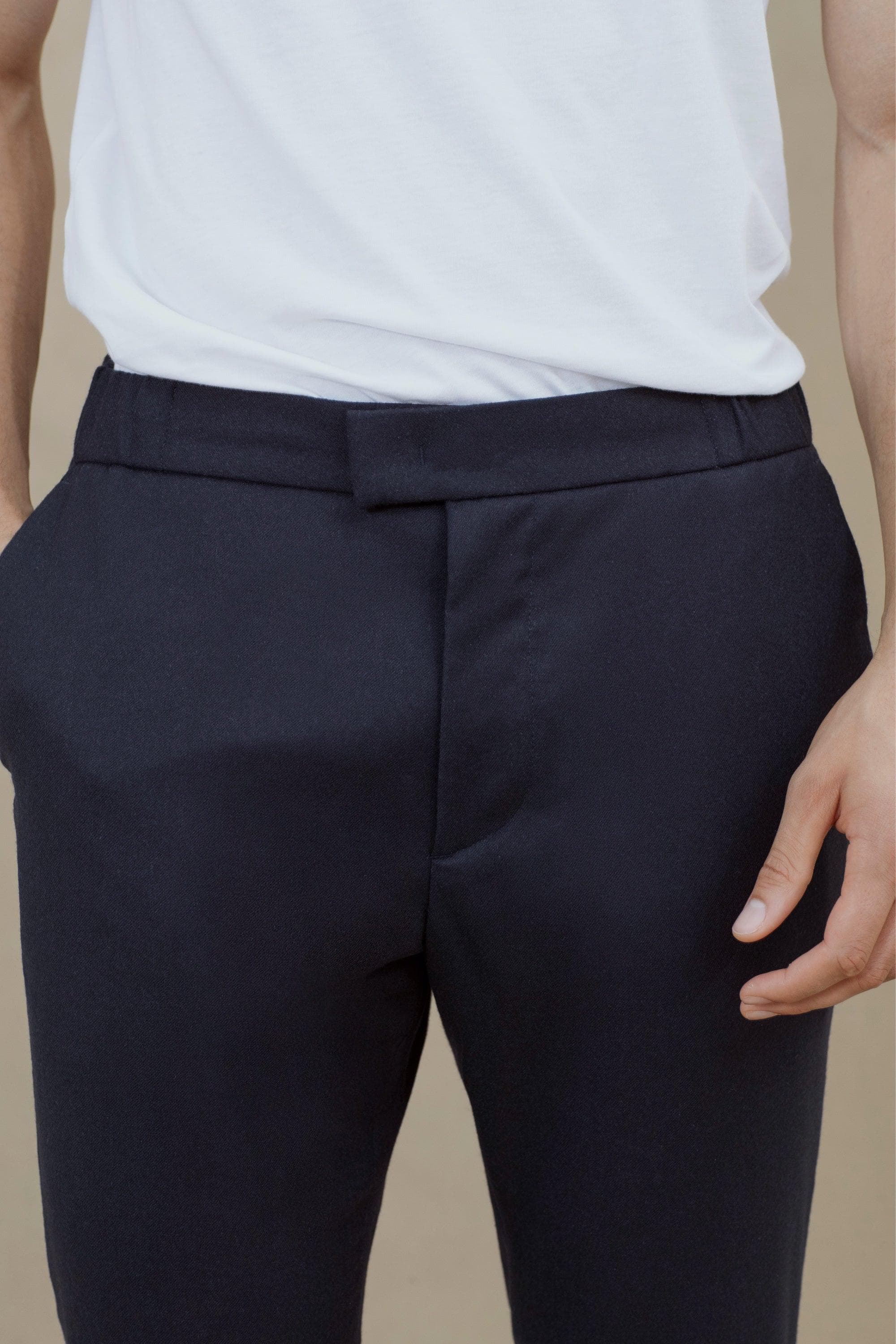 [V1] The 24 Trouser Wool || Navy | Wool Flannel