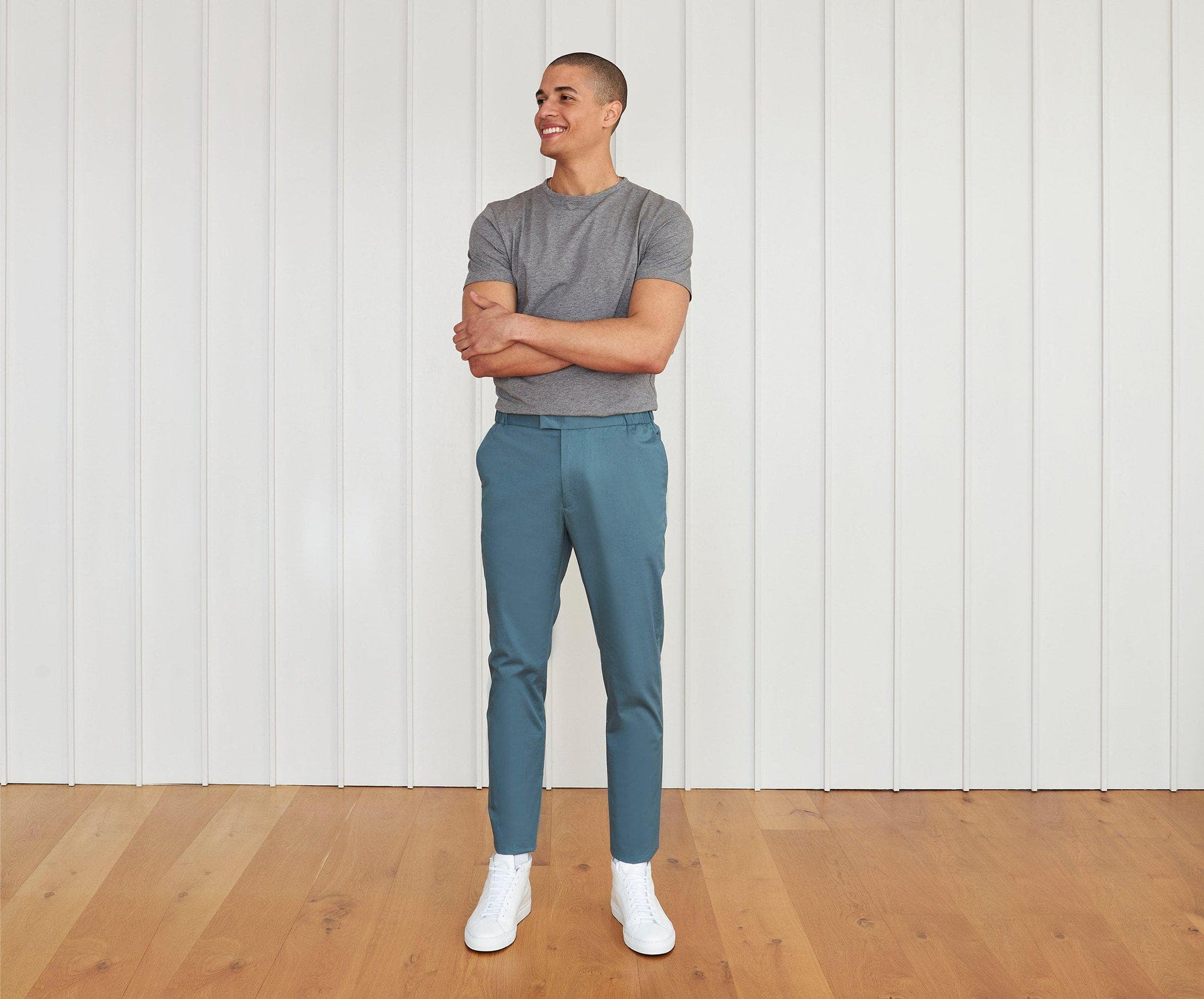 The 24 Trouser || Ice Blue | Stretch Cotton