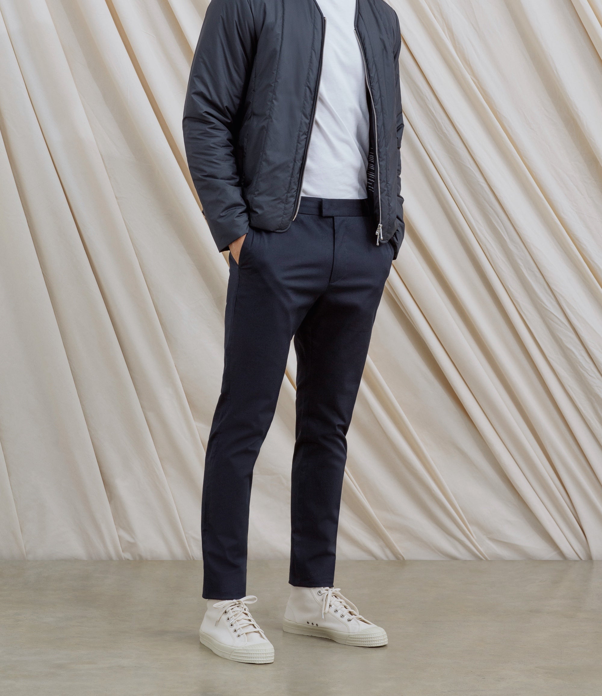 The 24 Trouser Trial Fabric || Navy | Stretch Cotton